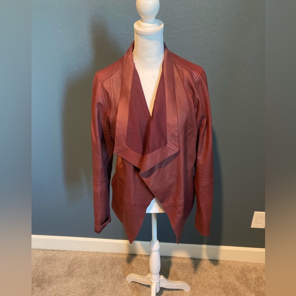 Vince Jackets & Blazers - Vince leather jacket-burgundy